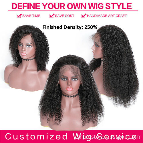 Factory Price Kinky Highlight Headband Full Lace Frontal Closure Bob Front Hair Wig Human